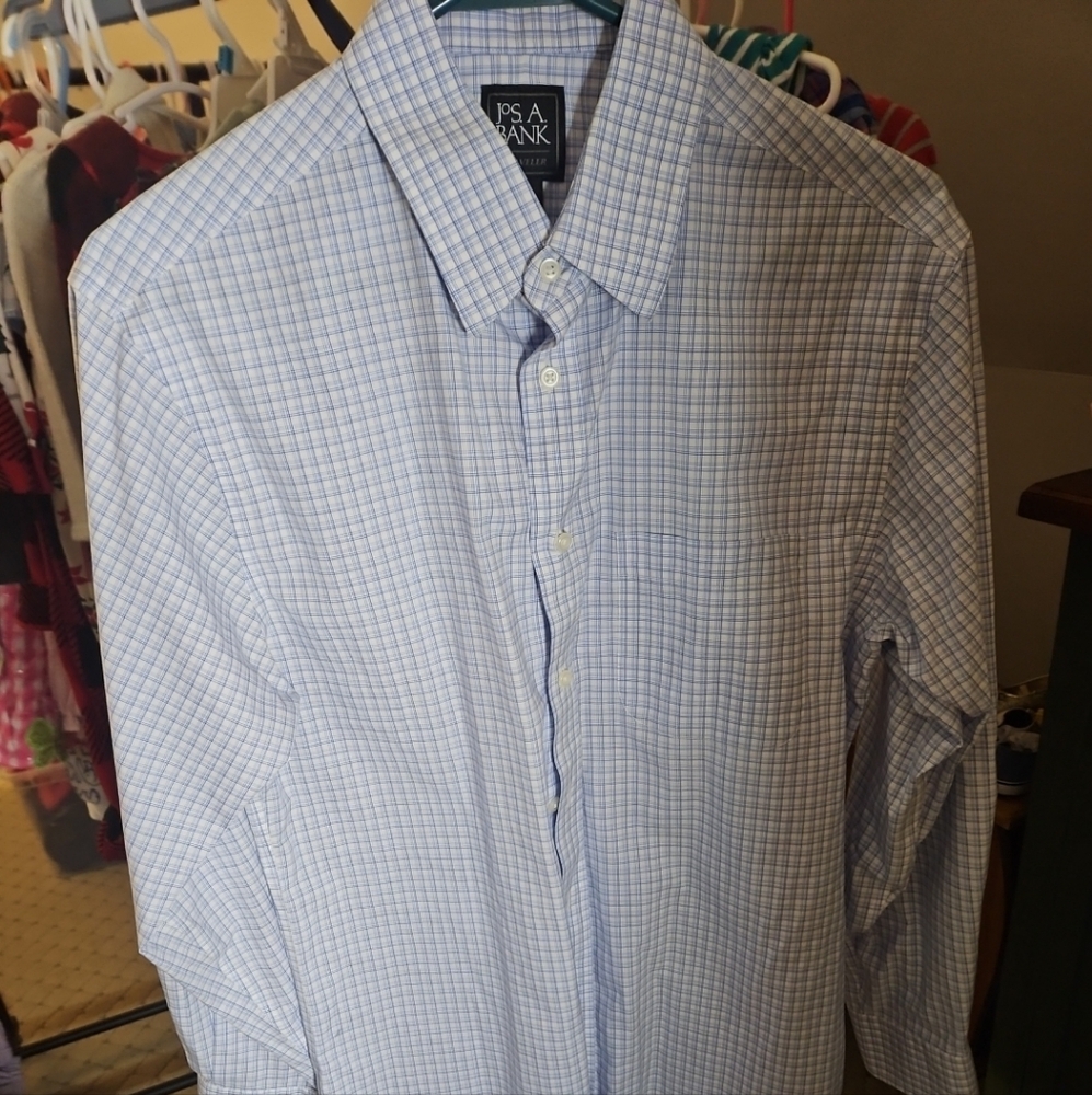 Jos. A. Bank Blue Checkered Men's Shirt